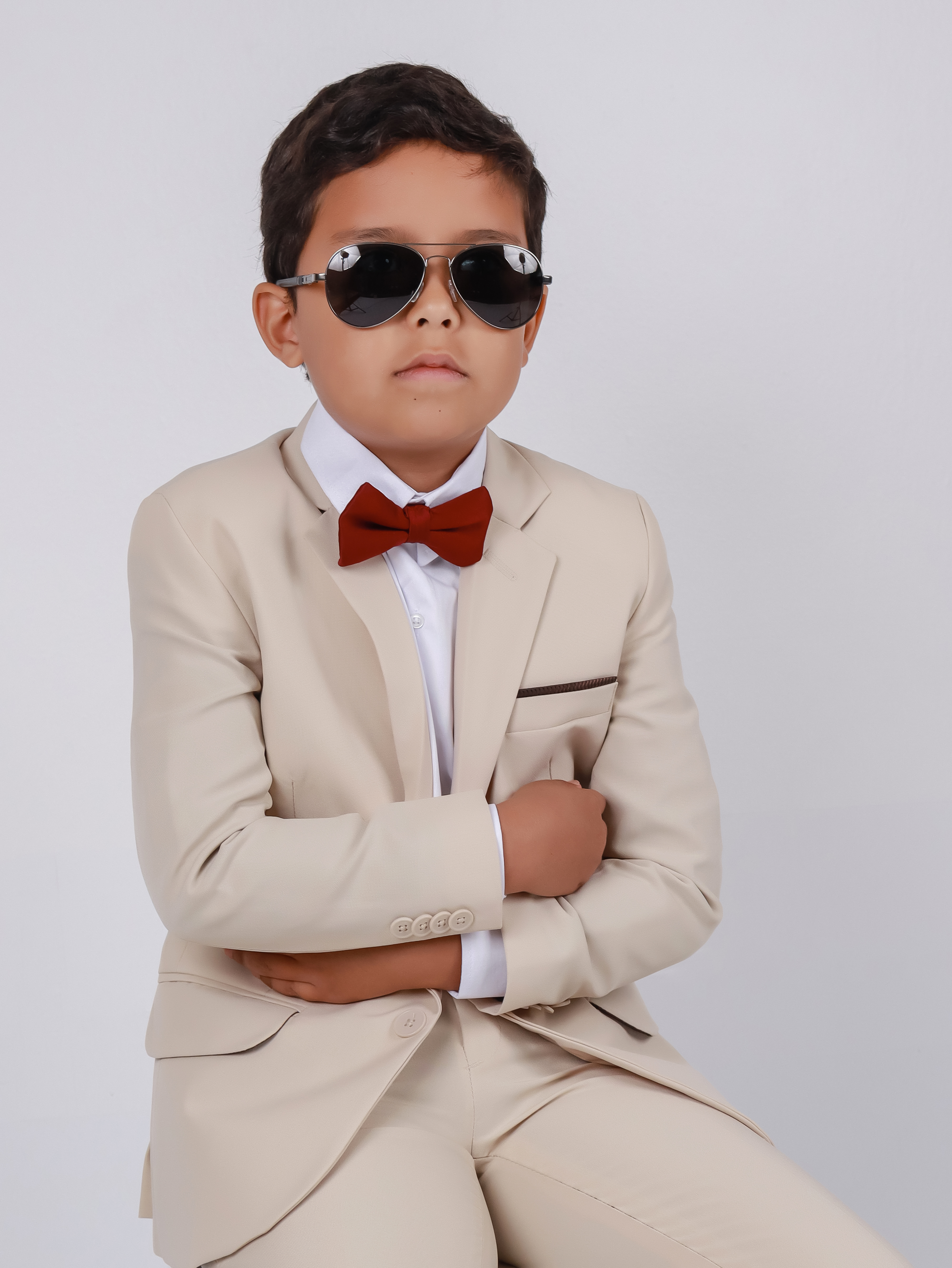 Terno infantil bege Homens de Terno