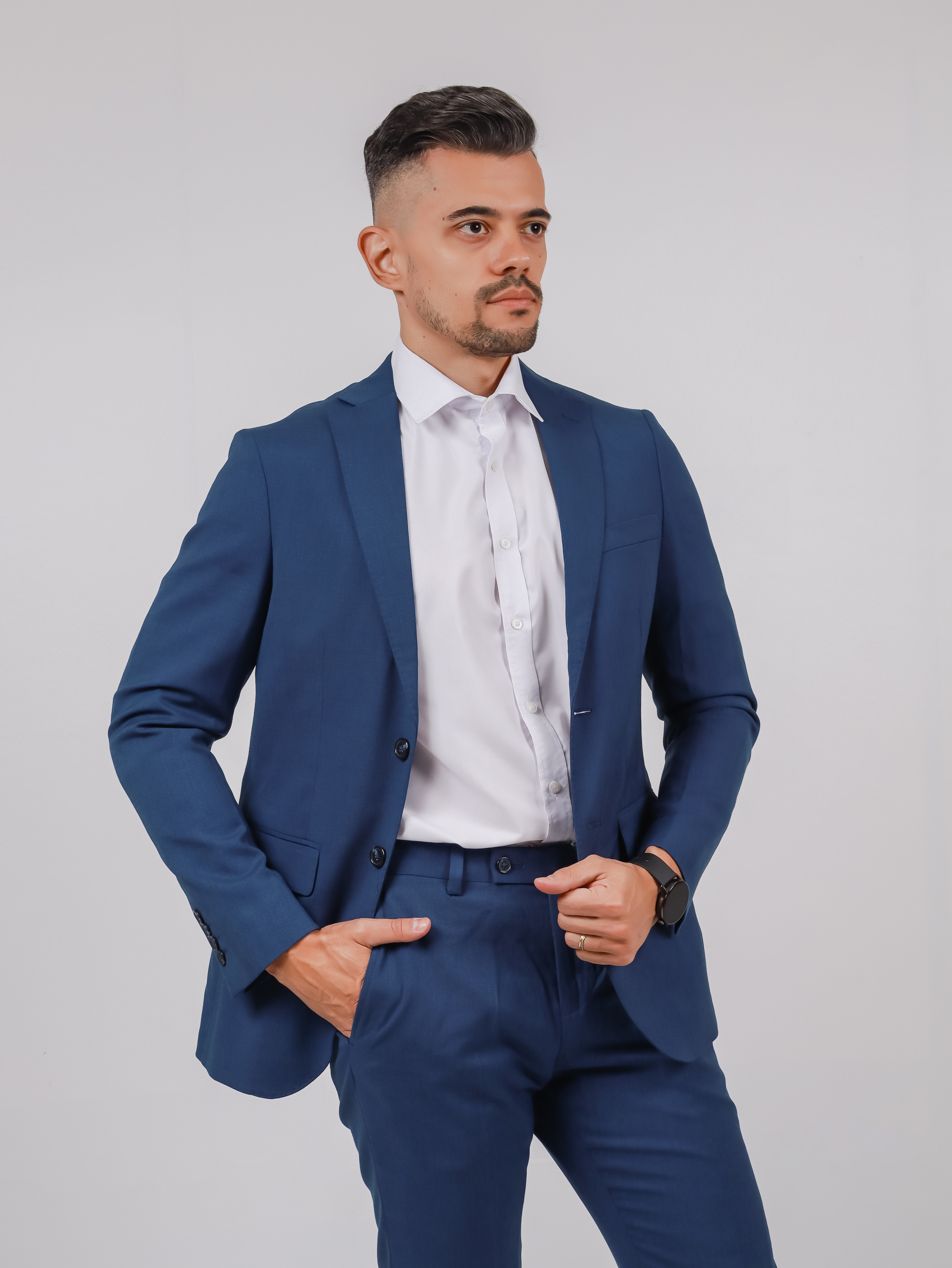 Terno azul royal slim masculino Cascavel